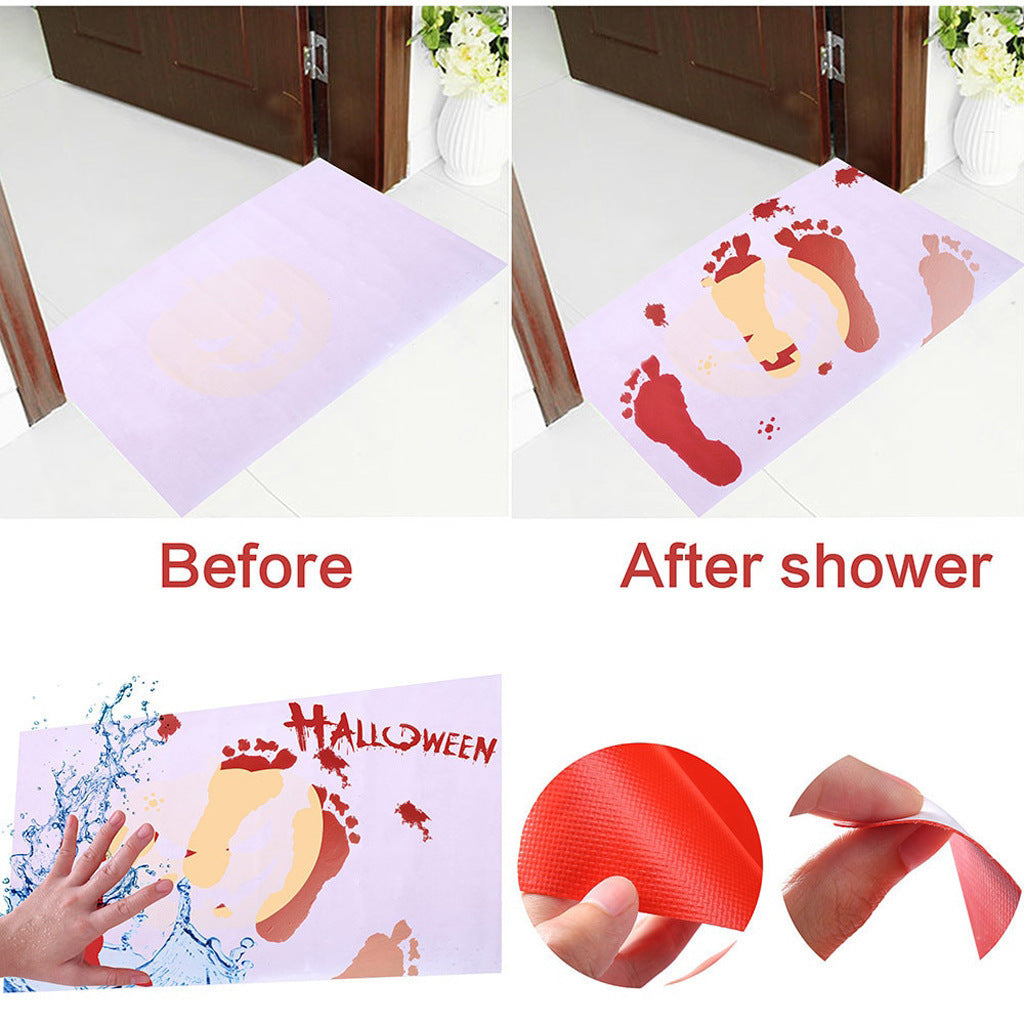 TemporaTreasures Color-Changing Halloween Bath Mat